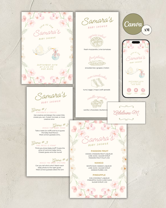 Meadow Baby Shower Stationery Bundle
