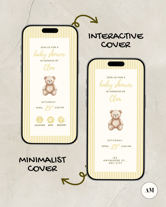 Honey Bear Invitation (Digital & Printable)