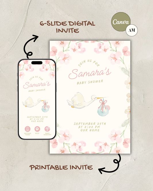 Meadow Baby Shower Invite (Digital & Printable)