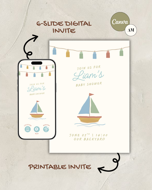 Ocean Invitation (Digital & printable)