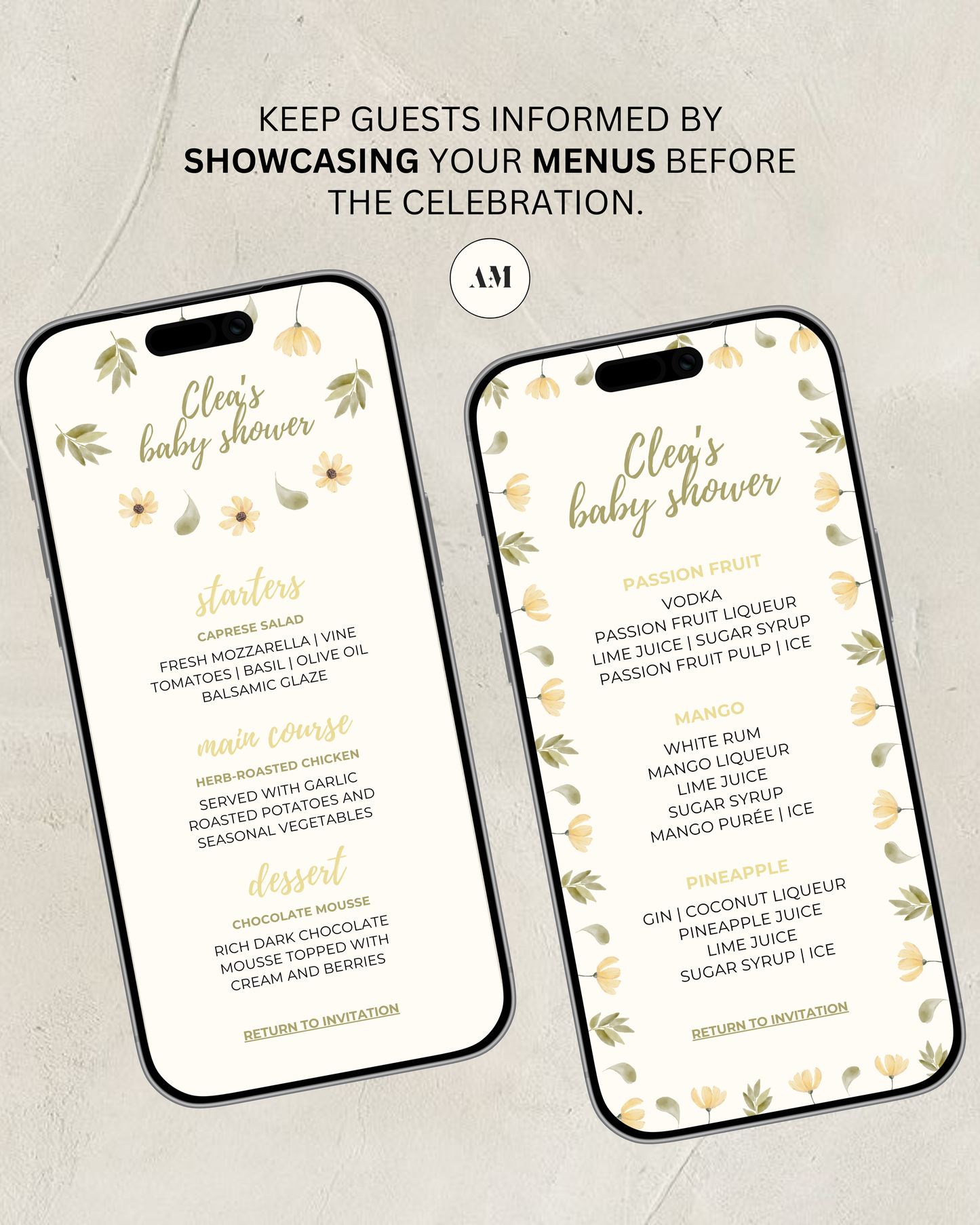 Honey Bear Website Invitation