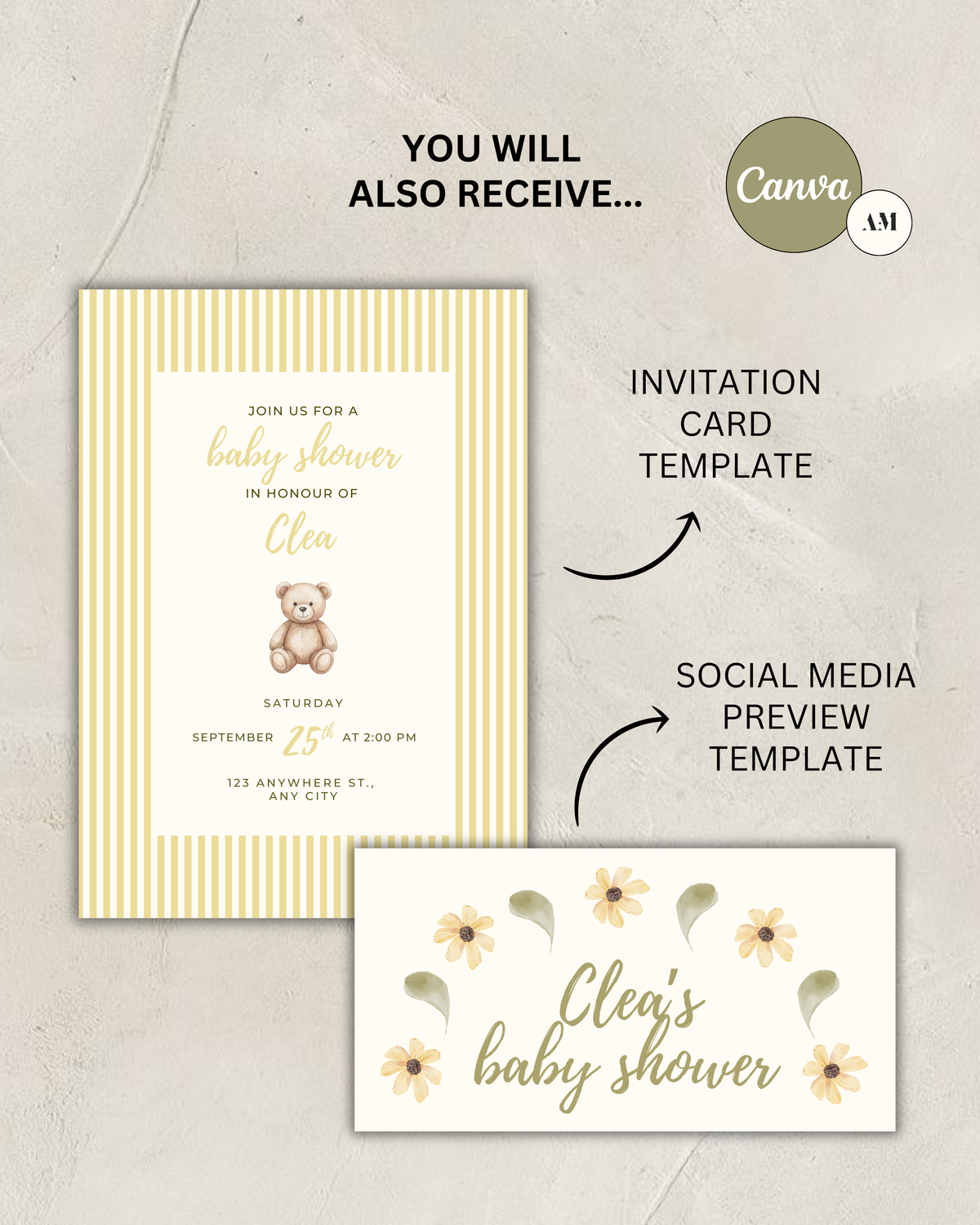 Honey Bear Website Invitation