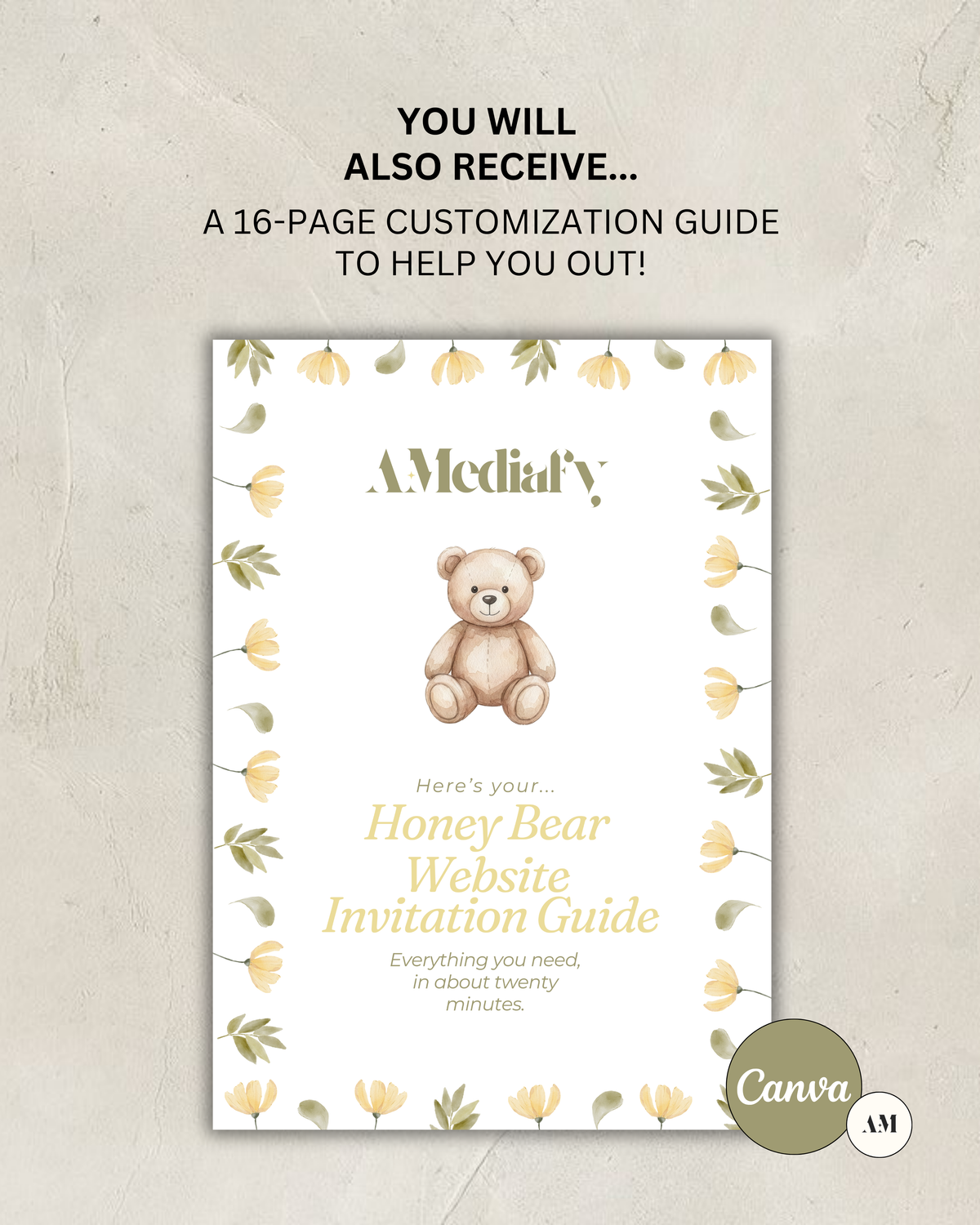 Honey Bear Website Invitation