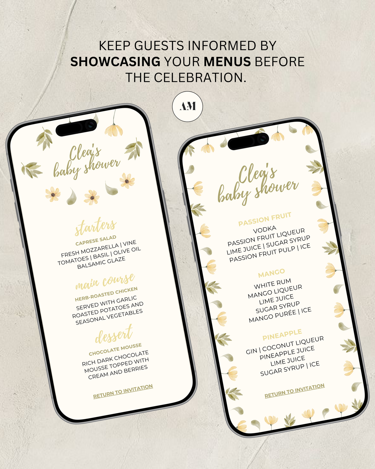 Honey Bear Website Invitation